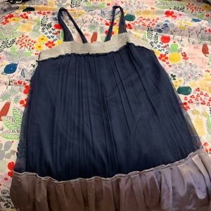 Anthropologie Navy Dress
